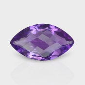 Brazilian Amethyst 20x11.5mm Checkerboard Marquise AAA Grade Loose Gemstone - 158719