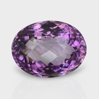 Brazilian Amethyst 17x13mm Checkerboard Oval AAA+ Grade Loose Gemstone - 158758