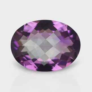 Brazilian Amethyst 22x16mm Checkerboard Oval AAA+ Grade Loose Gemstone - 159663
