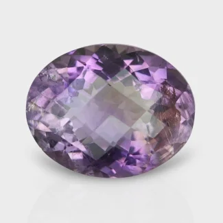 Brazilian Amethyst 19x15mm Checkerboard Oval AA Loose Gemstone - 159665