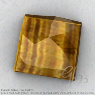 Yellow Tiger Eye Square Shape Calibrated Cabochons