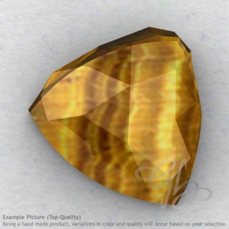 Yellow Tiger Eye Trillion Shape Calibrated Cabochons