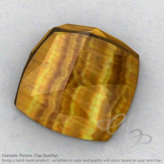 Yellow Tiger Eye Square Cushion Shape Calibrated Cabochons