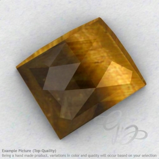 Yellow Tiger Eye Baguette Shape Calibrated Cabochons