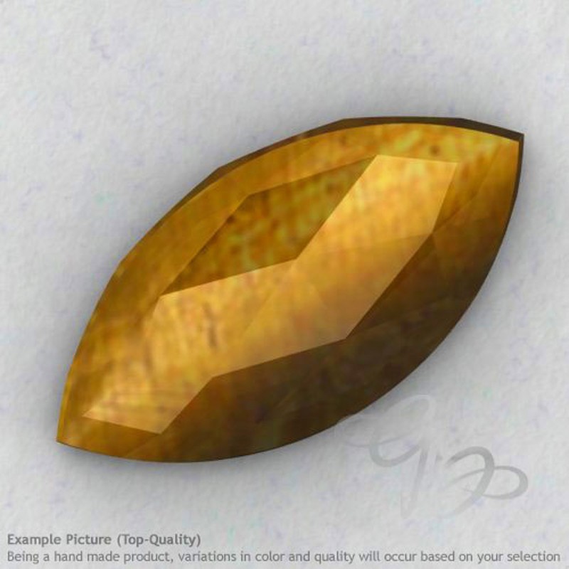 Yellow Tiger Eye Marquise Shape Calibrated Cabochons