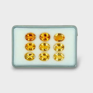 Citrine 9x7mm Faceted Oval AAA Gemstones Parcel - 180530