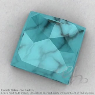 Turquoise Square Shape Calibrated Cabochons