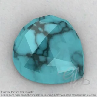 Turquoise Heart Shape Calibrated Cabochons