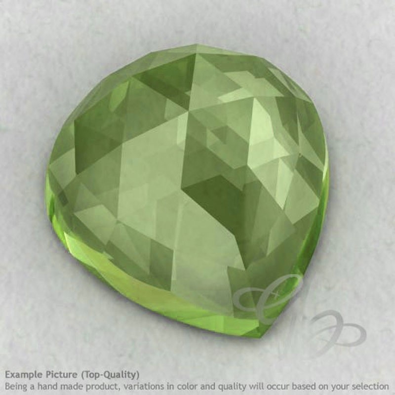 Prehnite Heart Shape Calibrated Cabochons