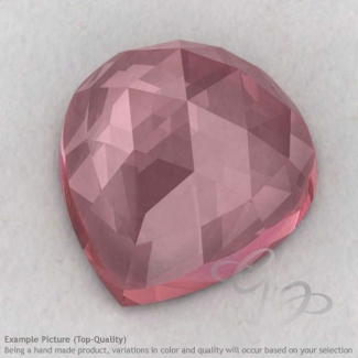 Rose Quartz Heart Shape Calibrated Cabochons