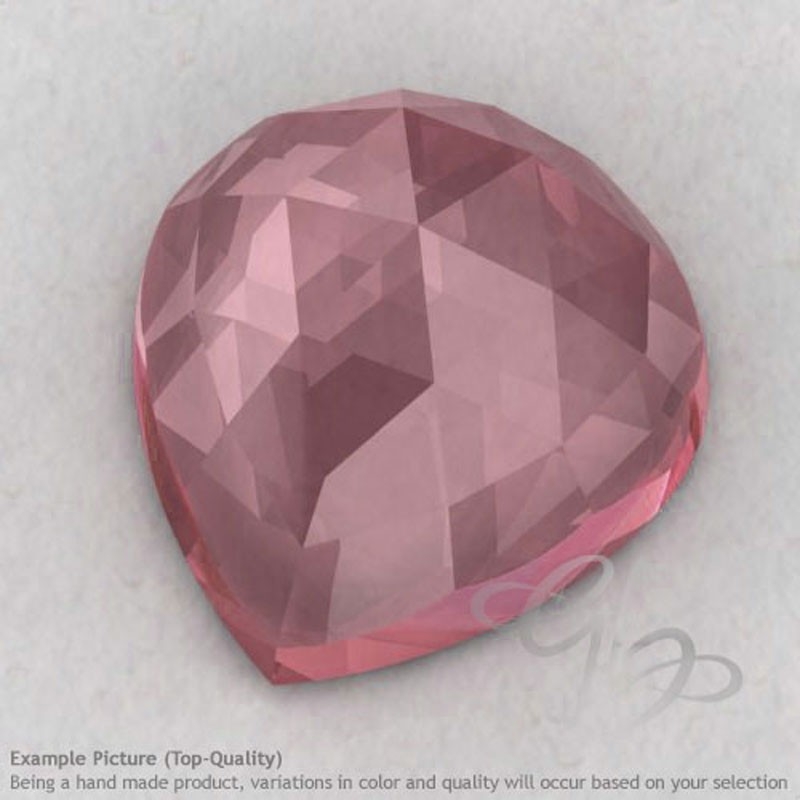 Rose Quartz Heart Shape Calibrated Cabochons