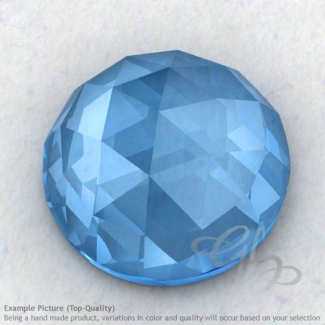 Swiss Blue Topaz Round Shape Calibrated Cabochons