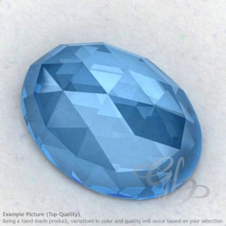 Swiss Blue Topaz Oval Shape Calibrated Cabochons