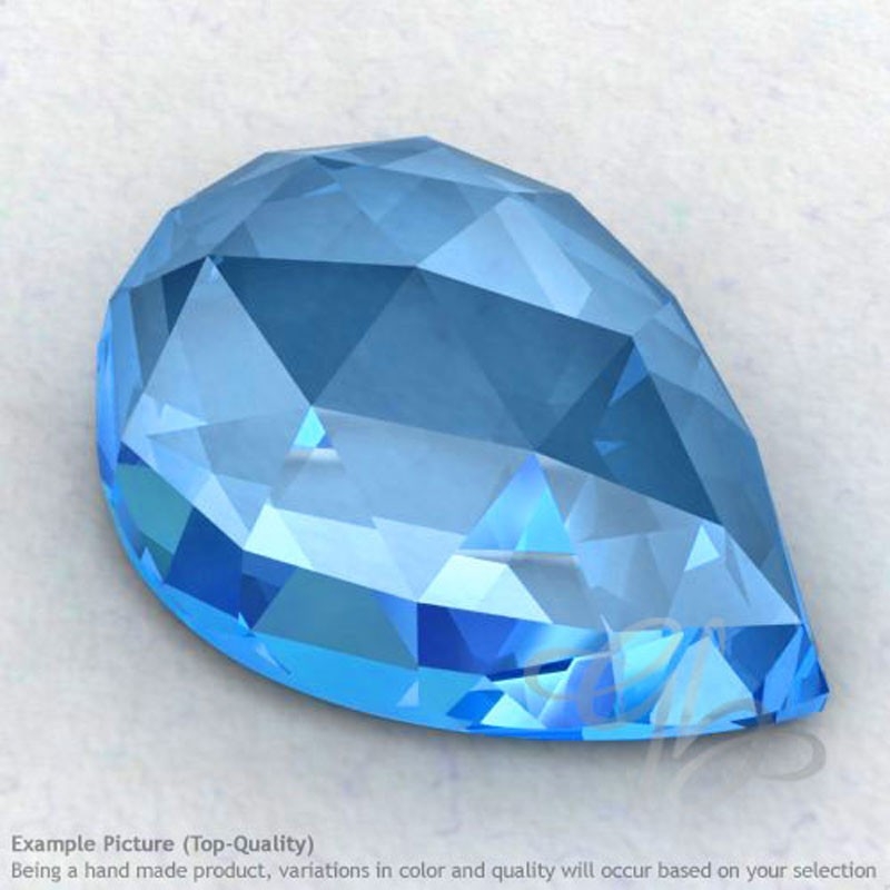Swiss Blue Topaz Pear Shape Calibrated Cabochons