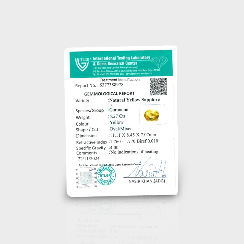 Yellow Sapphire 11.06X8.41X7.10mm Faceted Oval AA+ Loose Gemstone - 181769