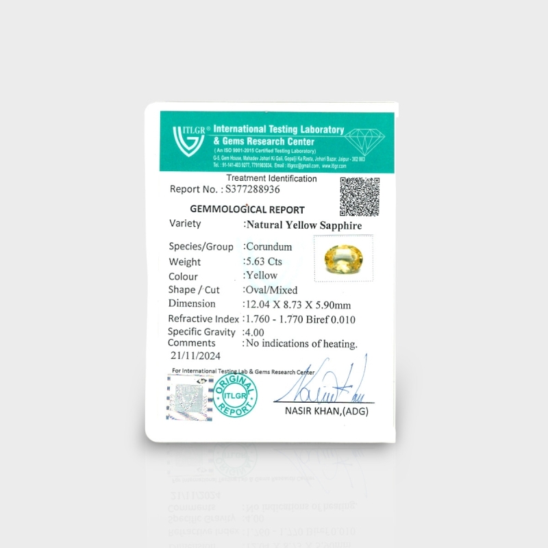 Yellow Sapphire 11.98X8.66X5.90mm Faceted Oval AA+ Loose Gemstone - 181772