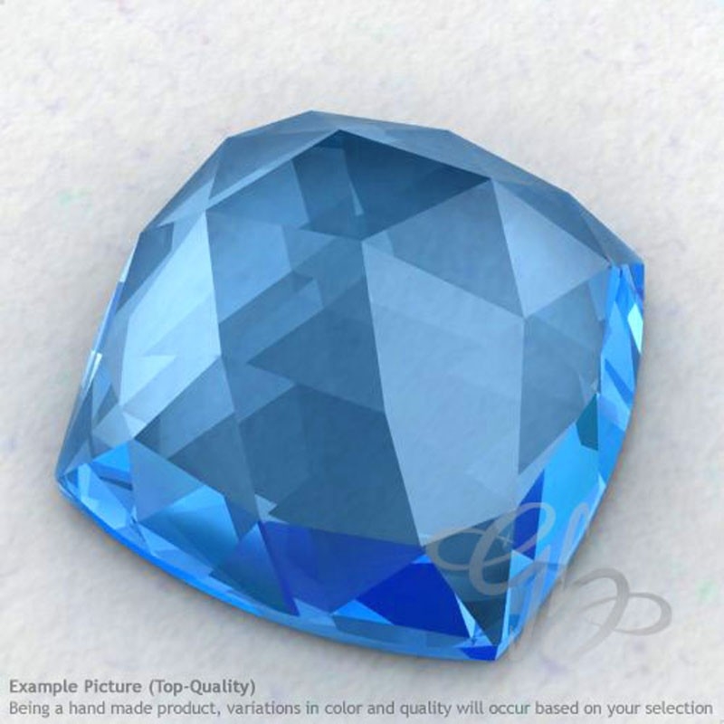 Swiss Blue Topaz Square Cushion Shape Calibrated Cabochons