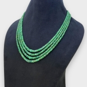 Emerald 2.5-5.5mm Faceted Rondelle A Beads Necklace - 181809