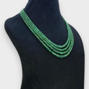Emerald 2.5-5.5mm Faceted Rondelle A Beads Necklace - 181809