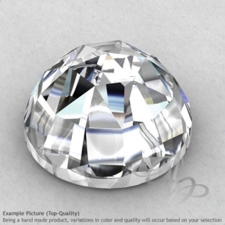 White Topaz Round Shape Calibrated Cabochons