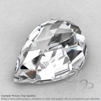 White Topaz Pear Shape Calibrated Cabochons