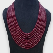 Ruby 3.5-6.5mm Faceted Rondelle Shape AA+ Grade Beads Necklace - Total 9 Strands of 18-23 Inch.