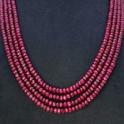 Ruby 4-6mm Faceted Rondelle AA Beads Necklace - 181796