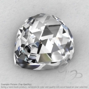 White Topaz Heart Shape Calibrated Cabochons