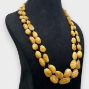 Yellow Sapphire 11-27mm Carved Nugget A+ Beads Necklace - 181826