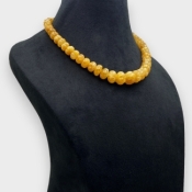 Yellow Sapphire 7-13.5mm Carved Melon A+ Beads Necklace - 181823