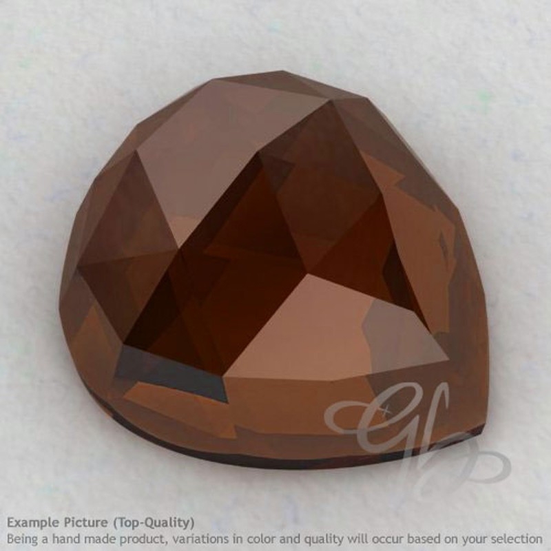 Whisky Quartz Heart Shape Calibrated Cabochons