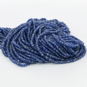 Blue Sapphire 2-3mm Faceted Rondelle A+ Beads Strand - KA-181748