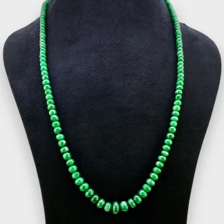Emerald 4.5-10mm Smooth Rondelle 21 Inch. Beads Necklace - 176.5 Cts.