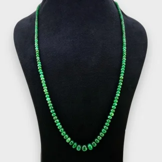 Emerald 2.5-9mm Smooth Rondelle 23 Inch. Beads Necklace - 144.35 Cts.