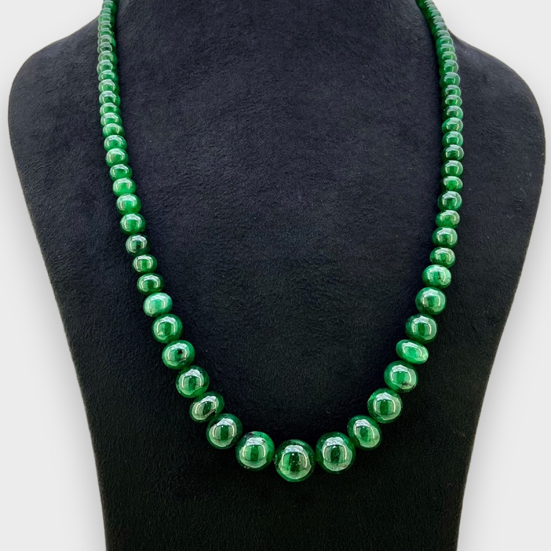 Emerald 4-13mm Smooth Rondelle 19 Inch. Beads Necklace - 295.2 Cts.