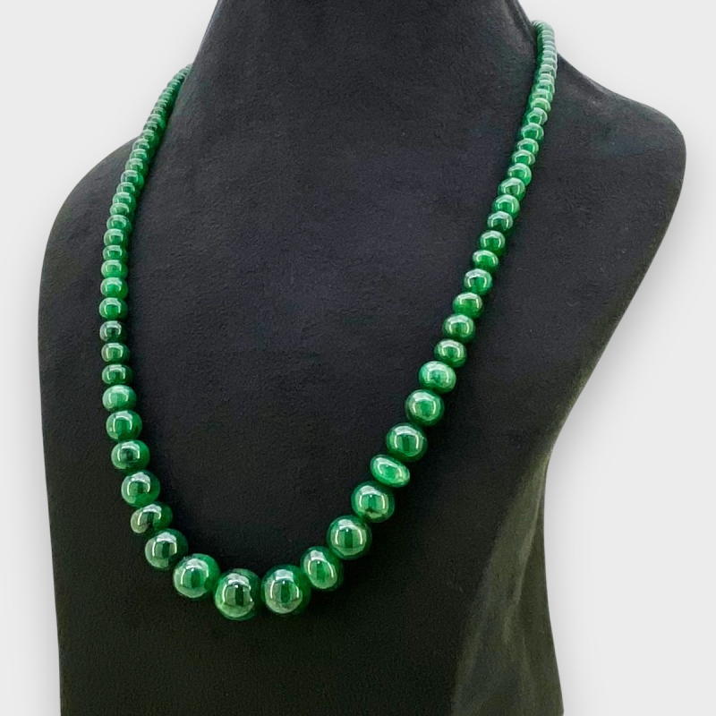 Emerald 4-13mm Smooth Rondelle 19 Inch. Beads Necklace - 295.2 Cts.