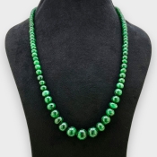 Emerald 4-13mm Smooth Rondelle 19 Inch. Beads Necklace - 295.2 Cts.