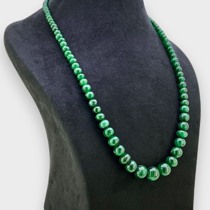Emerald 4-13mm Smooth Rondelle 19 Inch. Beads Necklace - 295.2 Cts.