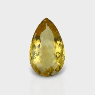 Beer Quartz 29x17.5mm Checkerboard Pear AAA Grade Loose Gemstone - 160266