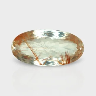 Copper Rutile 39x20mm Faceted Oval AA Grade Loose Gemstone - 116809