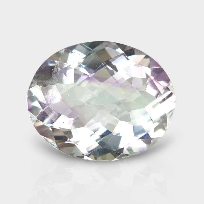 Pink Amethyst 25x20mm Checkerboard Oval AA Grade Loose Gemstone - 152665