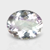 Pink Amethyst 25x20mm Checkerboard Oval AA Grade Loose Gemstone - 152665