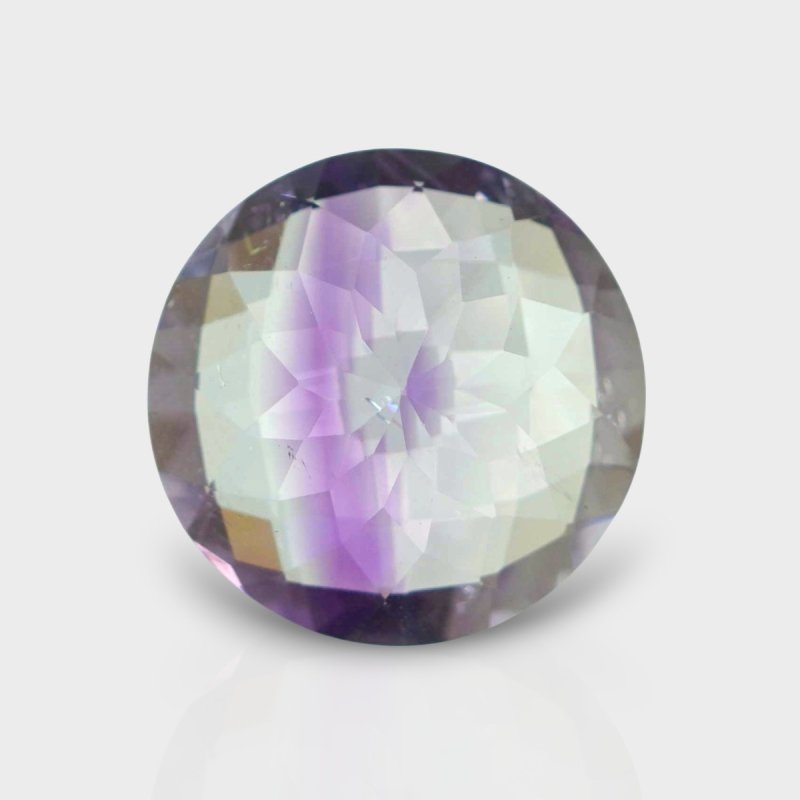 Pink Amethyst 20mm Checkerboard Round AA Grade Loose Gemstone - 152669