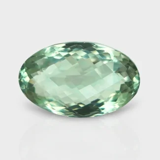 Green Amethyst 22.5x14.5mm Checkerboard Oval AAA Grade Loose Gemstone - 158727