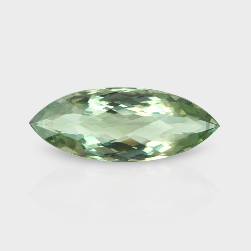 Green Amethyst 28.5x11.5mm Checkerboard Marquise AAA Grade Loose Gemstone - 158728