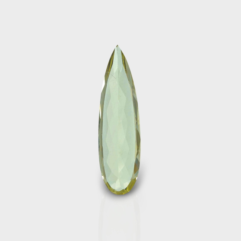 Green Beryl 29x8.5mm Faceted Pear AA+ Loose Gemstone - 158292