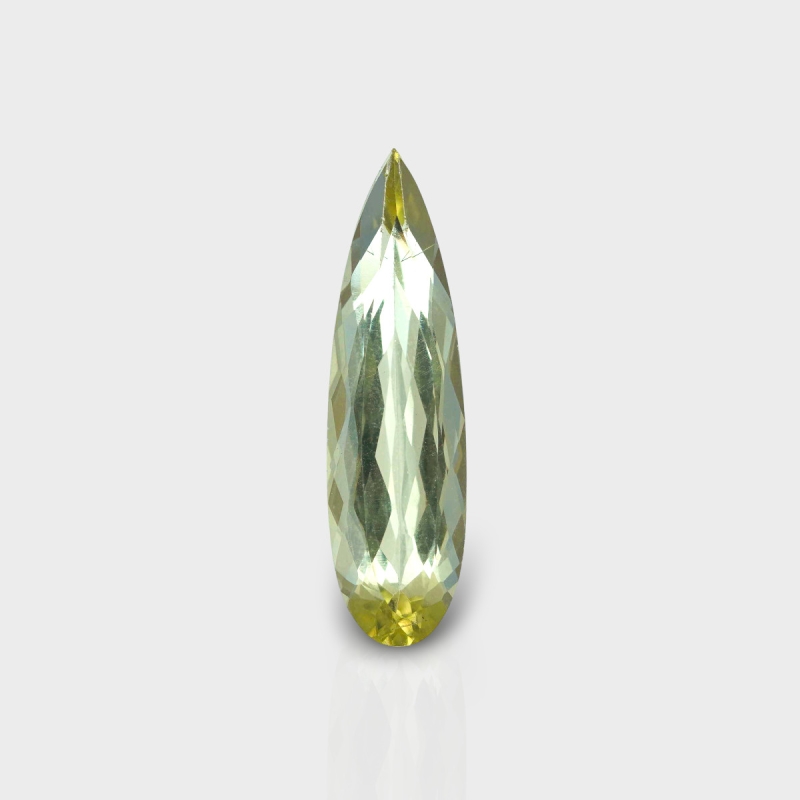Green Beryl 29x8.5mm Faceted Pear AA+ Loose Gemstone - 158292