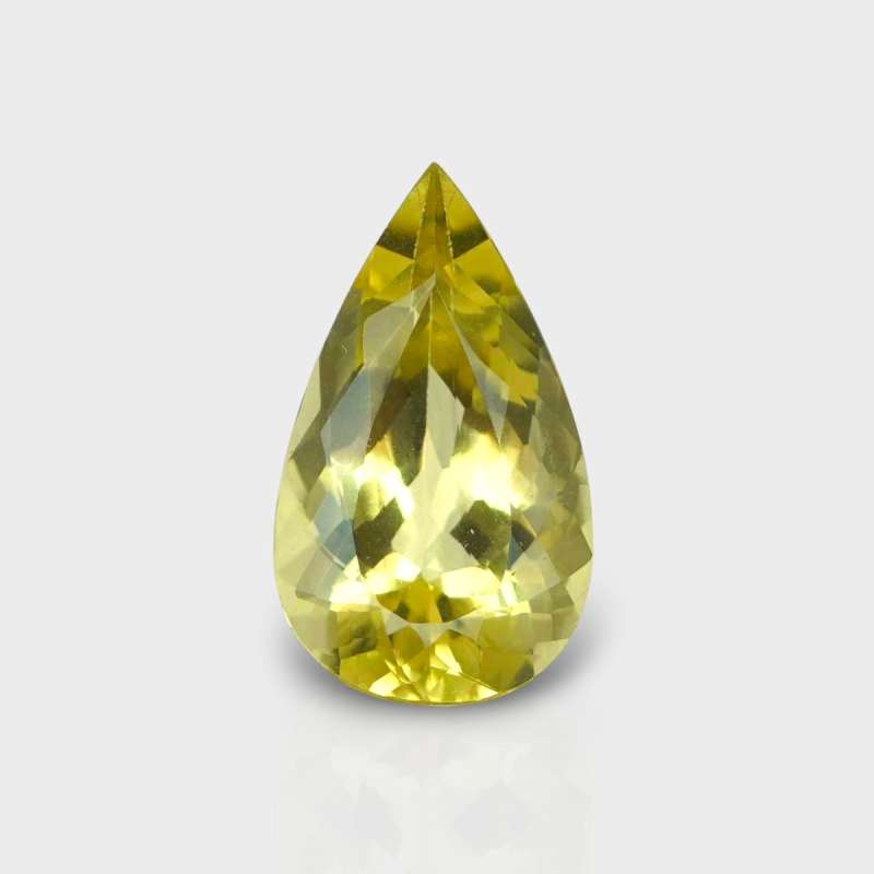 Green Beryl 16.5x9.5mm Faceted Pear AAA Grade Loose Gemstone - 158302