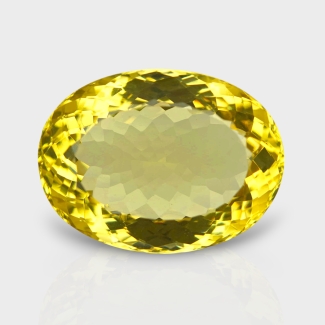 Hydro Lemon Quartz 33x25mm Faceted Oval AAA Grade Loose Gemstone - 143339