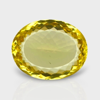 Hydro Lemon Quartz 33x26mm Faceted Oval AAA Grade Loose Gemstone - 143341